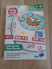 Playtive Junior Telling The Time Wooden Clock Puzzle (Ages 4-8)