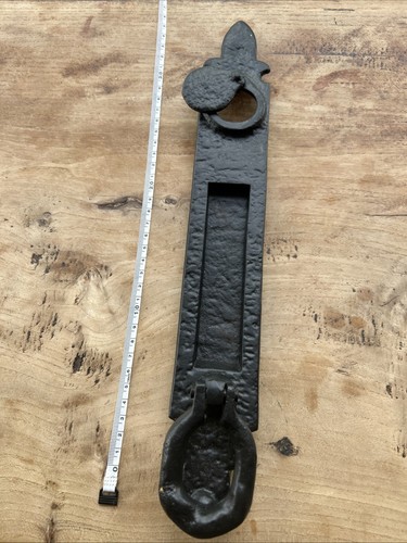 Wrought iron front door knob - front,