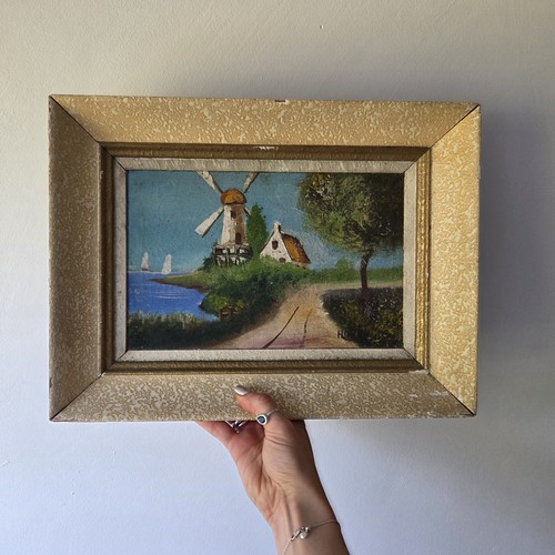 Vintage original oil painting - original,