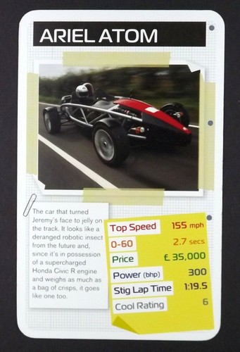 Card top gear - 1, car
