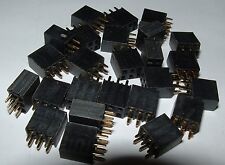 25x Samtec SSW-103-01-GD 2x3 6 way pcb mount socket receptacal double row 2.54mm