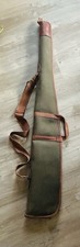 Vintage Leather and Canvas Shot Gun Rifle Case