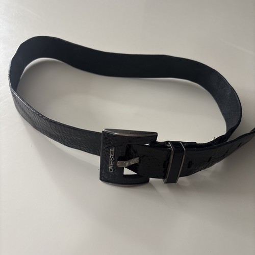 Ladies black diesel belt size - black,