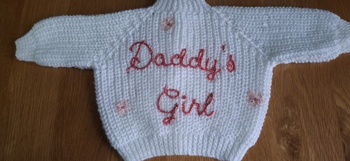 Handknitted hand embroidered - handknitted,