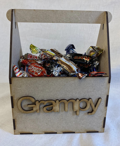 Grampy treat gift box laser - box.,