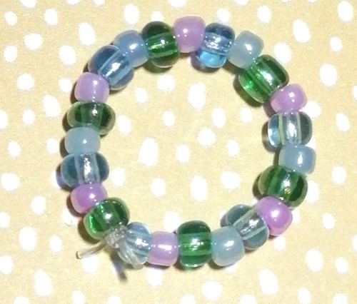 Green blue purple glass seed - green,