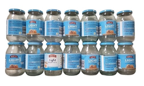 Glass jam jars - 16, tall