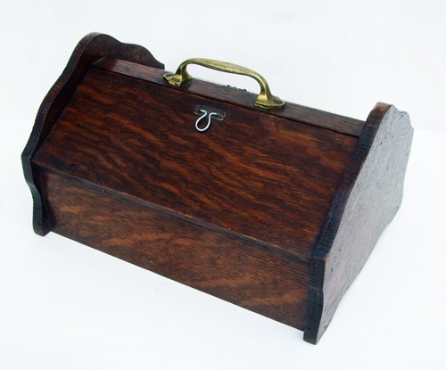 Antique tiger oak cutlery - oak,