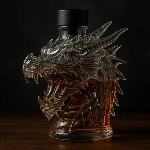 Eagle whiskey bottle - eagle, dragon