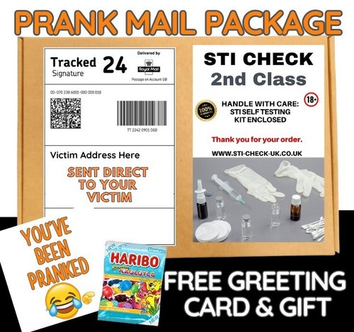 Prank mail package - -, sent