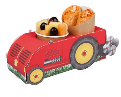 Red farm yard tractor - farm,