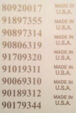 Guitar waterslide Serial Numbers