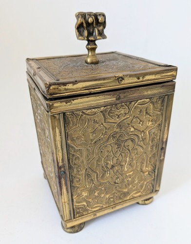 Antique brass tea - antique,