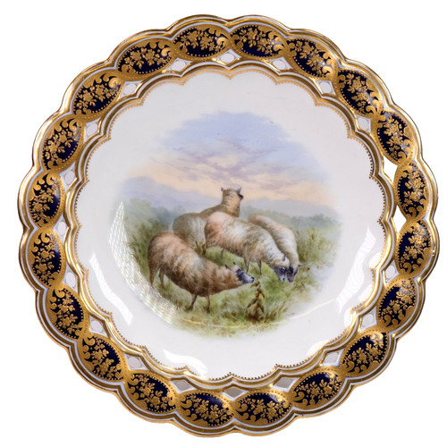 Coalport comport stand sheep - coalport,