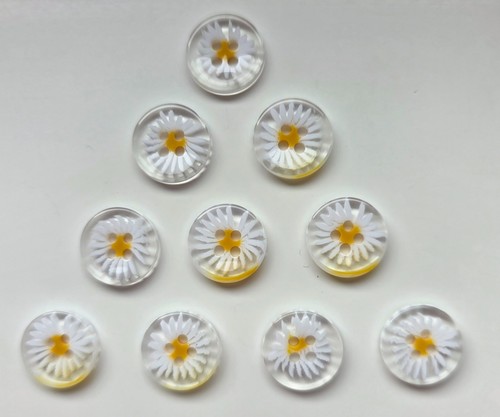 Daisy pattern round resin - round,