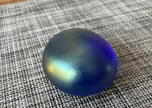 Heron glass iridescent - glass, peacock