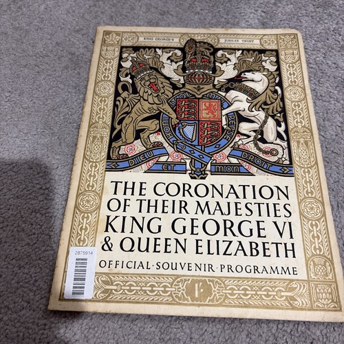Coronation souvenir programme - souvenir,