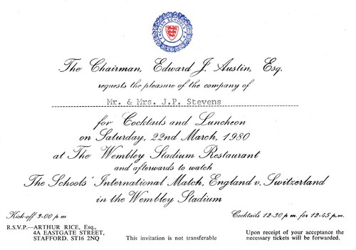 Invitation card england - card,