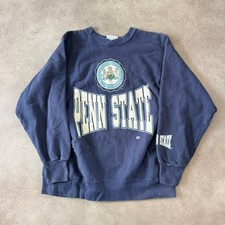 Hanes Penn State Sweatshirt Mens Large Pullover Heavyweight Vintage Jumper, Navy