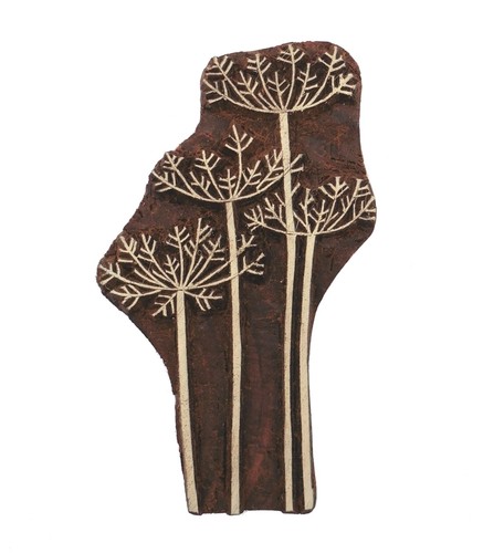 Seedhead wooden printing stamp - wooden,