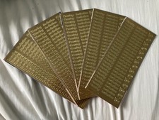 5 Packs of Gold Evening Invitation Peel off Stickers