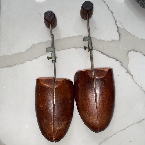 Vintage wooden shoe trees - shoe,