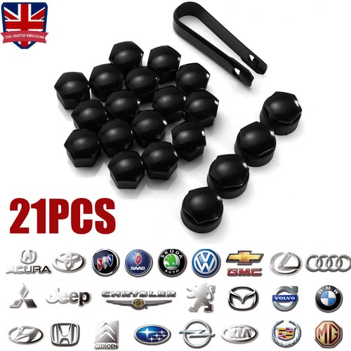 21pcs 17mm gloss black car - 21pcs,
