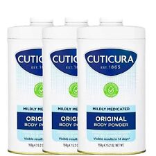 Cuticura Mildly Medicated Talc Talcum Powder Skin Soothing 150gx3