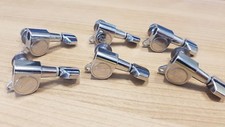 Chrome Fender Logo Tuning Pegs / Machine Heads for Stratocaster / Telecaster 6R