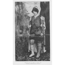 JAMES DROMGOLE LINTON Rosalind - Antique Print 1897