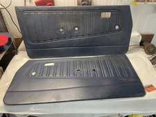 Pair Mk2 Ford Escort 2 Door Saloon Front Trim Panel Door Cards Original In Blue