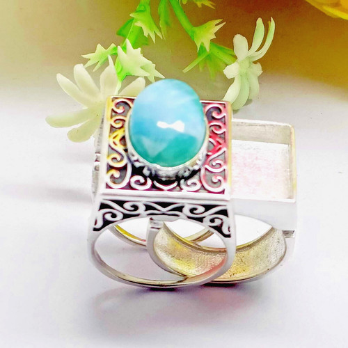 Blue larimar gemstone - blue,