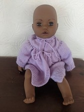 ZAPF CREATION DARK SKINNED BABY DOLL 17 INCHES FROM 2019 MAKES BABY NOISES