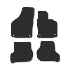 VW Golf MK5 (2003-2007) [Oval Clip] Rubber Car Mats Heavy-Duty Tailored Fit