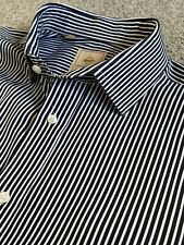 GORGEOUS PAUL COSTELLOE BLACK BENGAL STRIPE BUTTON CUFF SHIRT 16.6 16 1/2