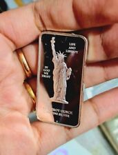 ONE TROY OUNCE SILVER PROOF INGOT - Statue of Liberty - CASED & CERTIFICATE