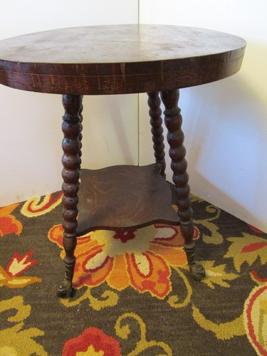 Antique oak wood barley twist - wood,