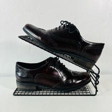 Clarks Shoes Burgundy Oxblood Oxford Heeled Lace Up Brogues Ladies UK 6 D