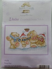 NEW, LARGER, UNUSED, ANCHOR, FOREVER FRIENDS 'SNOWY DAYS' CROSS STITCH KIT.