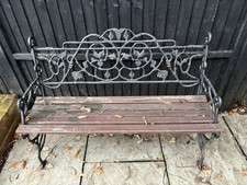 Vintage cast iron garden teak