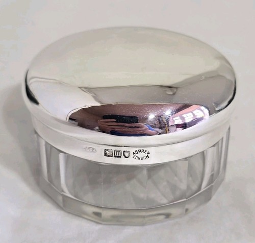 Cut glass dressing - table, jar