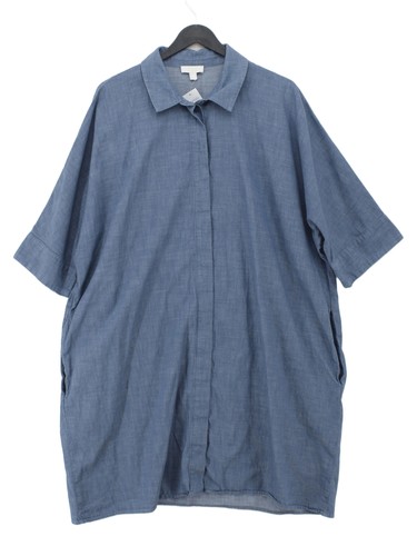Cos shirt midi dress - cos, blue