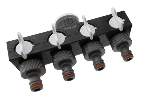 Way garden hose - 4-way, splitter