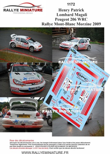 Decals ref 1172 peugeot - 1172,