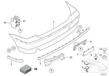 BMW Genuine Rear Right Bumper