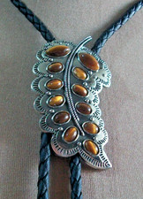 B4# western bolo tie silver