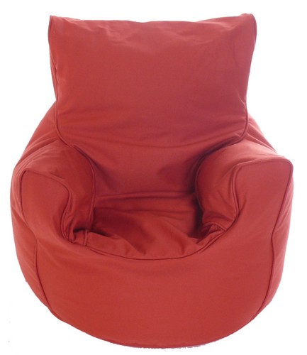 Cotton terracotta bean bag arm - terracotta,