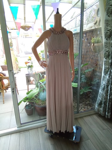 Long pleated dress - , embellished