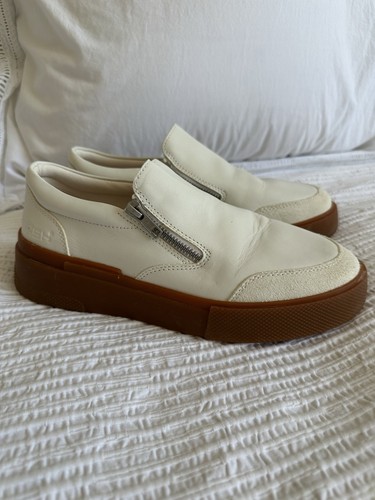 Ash off white ivory - white, leather