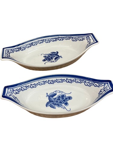 Blue and white ceramic serving - ceramic,